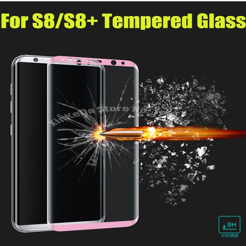 

30pcs DHL Full 3D Curved Tempered Glass Film For Samsung Galaxy S8 / S8 Plus S7 Edge 9H Protective Screen Protector + Retail box