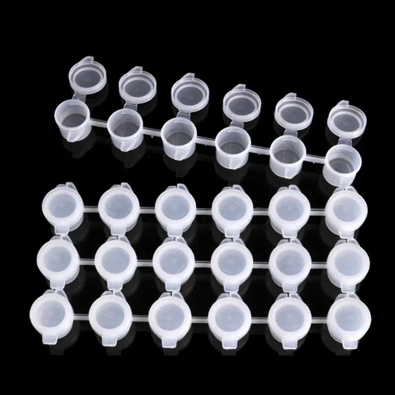 5 Strips for Ink Pigment Containers Empty Paint Strips Paint Pot Pod Arts Crafts Plastic Storage Containers 3ml/5ml