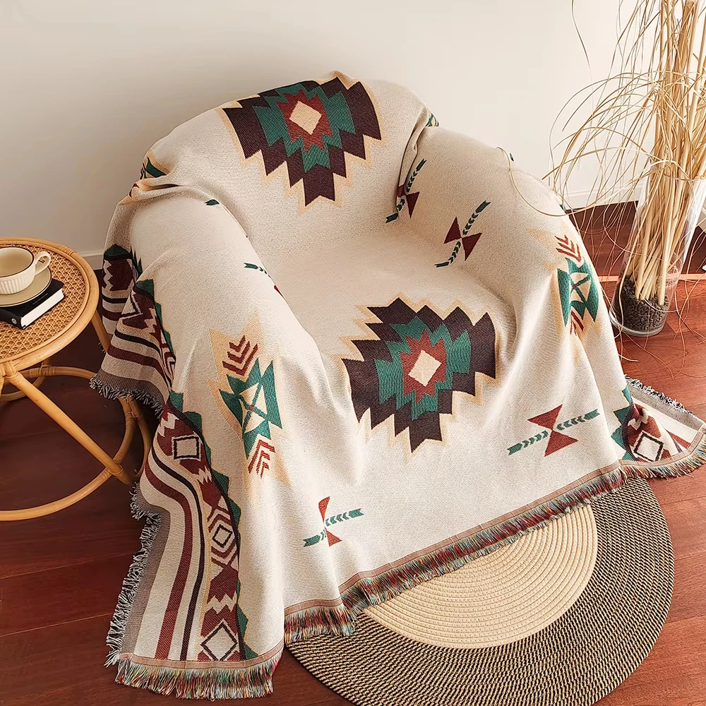 Bohemian-Themed Multi-Purpose Throw Blanket