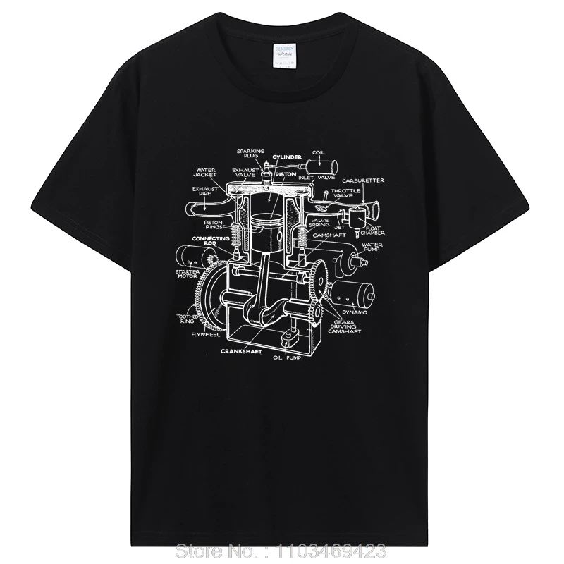Mécanicien voiture moteur pièce amant Mucle voiture T-Shirt hommes mode vêtements Carguy graphique T-Shirt haut Huband papa_voghion.com