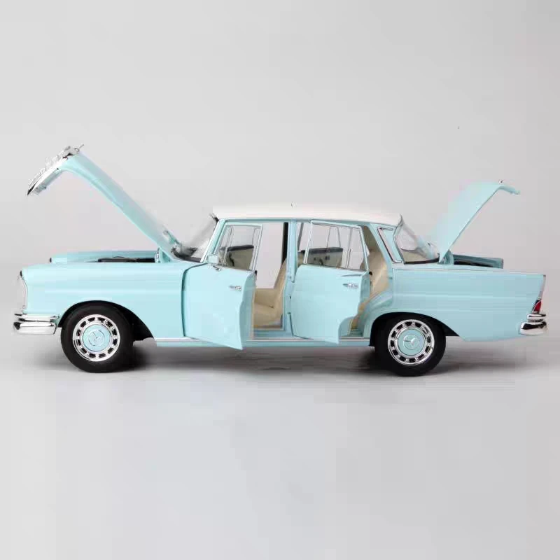 

NEW Norev 1/18 For Benz 200S 1965 W180 Diecast Model Car Toys Hobby Gifts Light blue