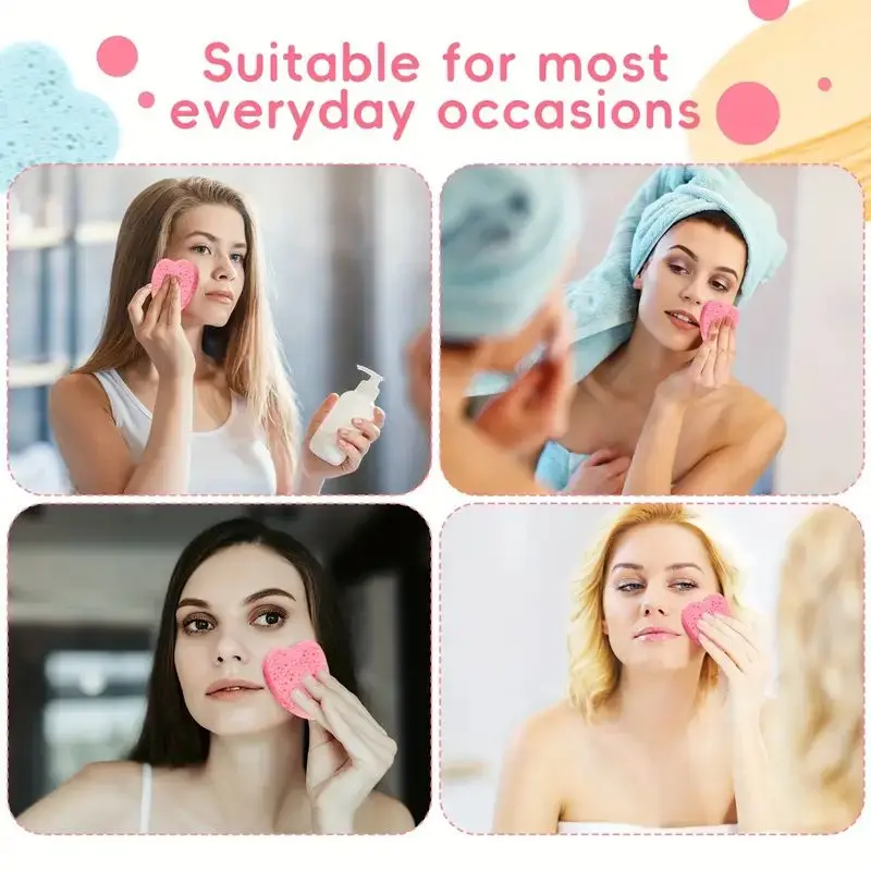 20-Count Natural Facial Sponges Gentle Exfoliating and Deep Cleansing Foam Pads Daily Use Makeup Remover Detoxifying Mask makeup remover pads,makeup sponges
