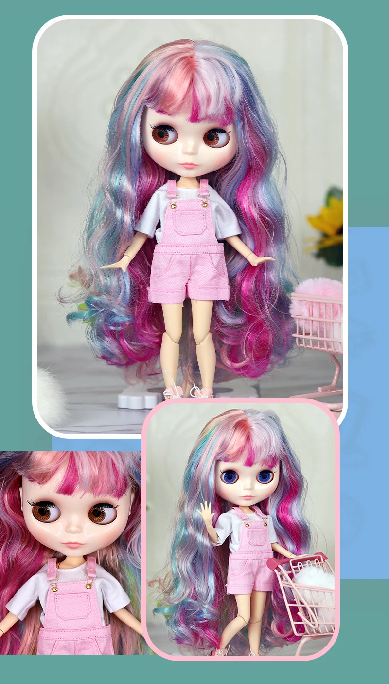 Amelia – Premium Custom Neo Blythe Doll with Multi-Color Hair, White Skin & Shiny Cute Face 1