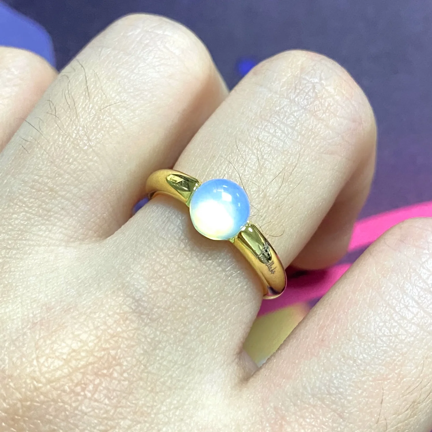 Classic Fashion Jewelry 23 Colors Natural Round Crystal Ring Gold Plated Wedding Rings For Women Best Birthday Gift