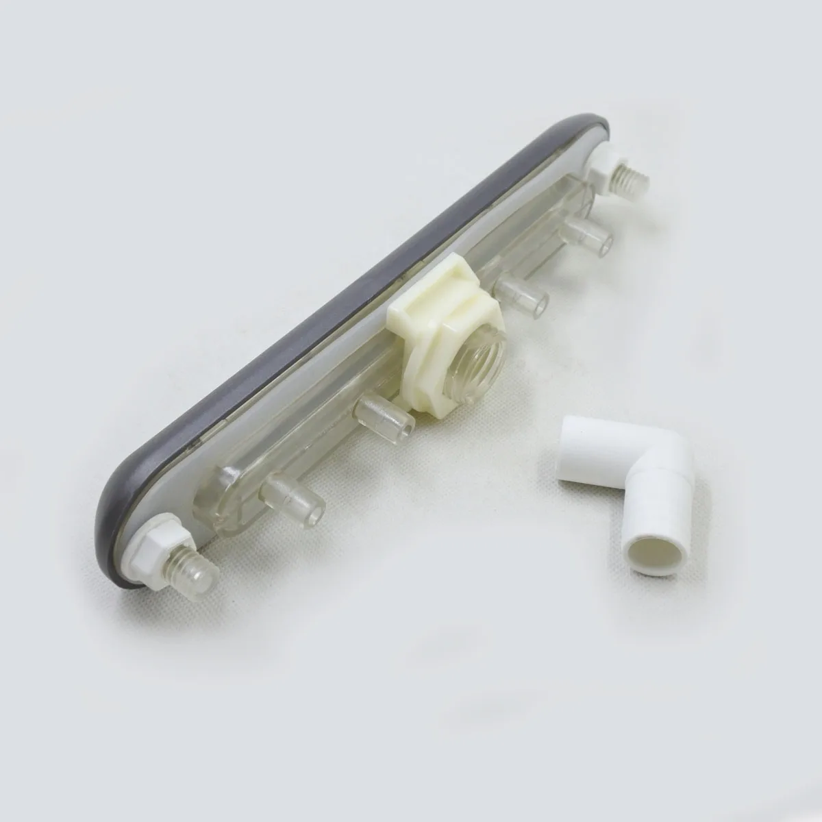 Description Picture 3 of item10.6 Inch Rectangular Plastic Waterfall Spa Hot Tub Accessories,27cm Grey Surface, Transparent Base,Bathtub Fountain