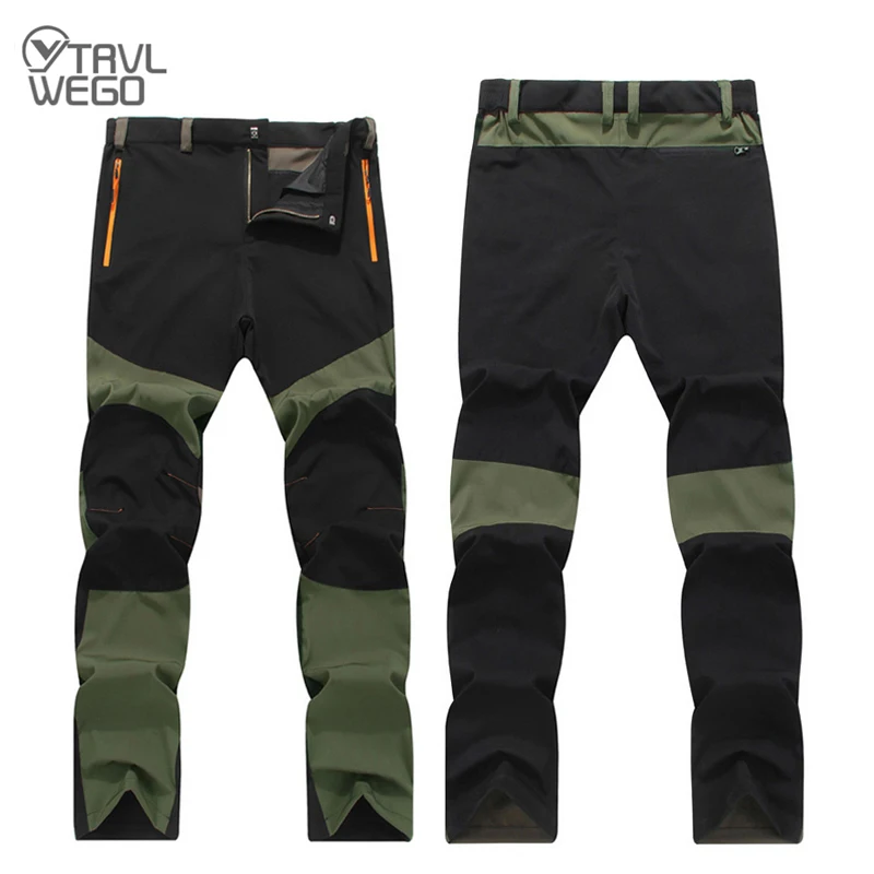TRVLWEGO Summer Men Hiking Pants Fishing Trousers Trekking Quick Dry Outdoor Travel Elastic Fabric Cycling Camping Clothing hiking pants