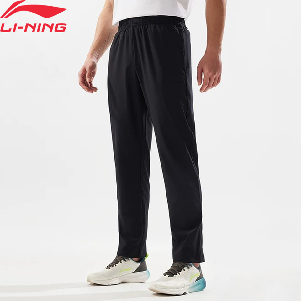 Li-Ning Men GYM Training Pants AT DRY ULTRA Breathable Regular Fit 86%Polyester 14%Spandex LiNing Sports Trousers AYKV141