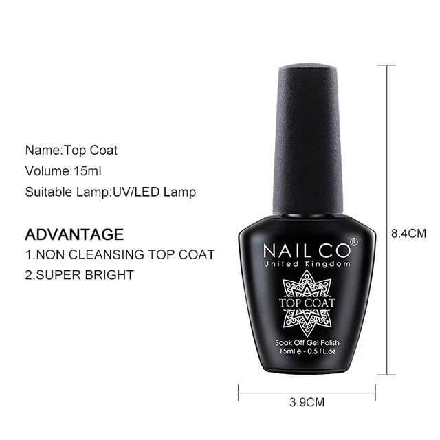 Nail Gel Sets Top and Base Coat with Primer 15ml 3