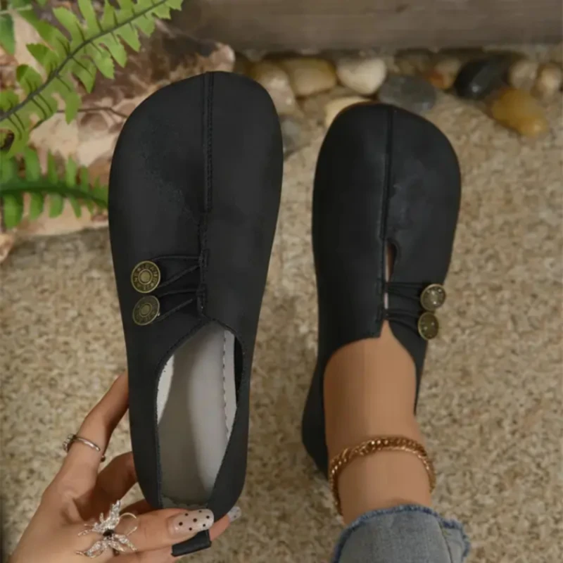 أحذية نسائية كاجوال سهلة الارتداء لربيع/خريف 2026 - أحذية مسطحة بسيطة بمقاسات كبيرة، أحذية متعددة الاستخدامات للتنقل اليومي