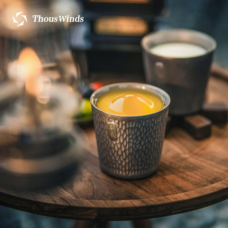 Thous Winds Ti-DOUBLE 300ml Titanium Camping MUG Outdoor Cup Lightweight Titanium Coffee Cup Backpacking Picnic Camping Supplies 5