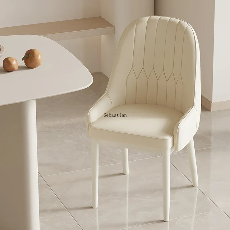 Cream Style Minimalist Soft Pack Chair Furniture Modern Home Restaurant Coffee Leisure Hotel Backrest