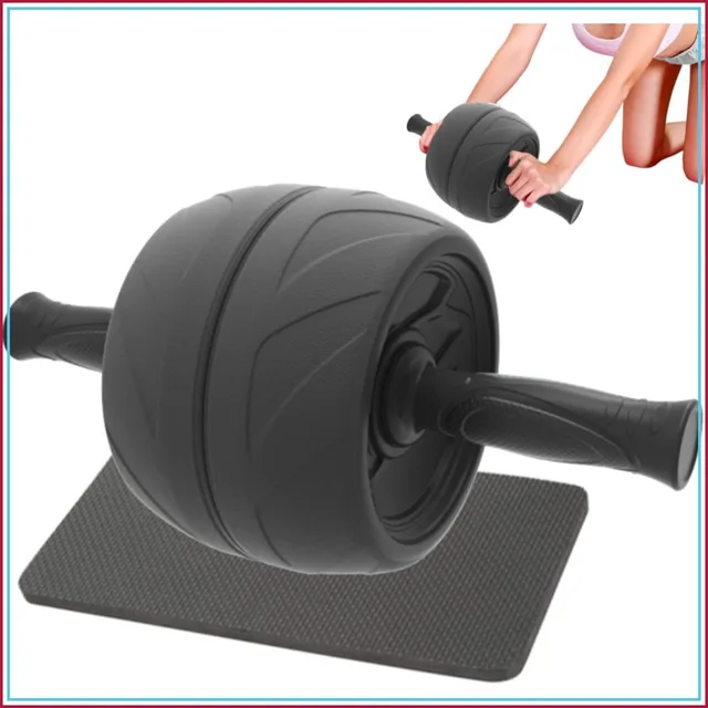 Extra Wide 5.5" Ab Roller Wheel, Abdominal Workout, Home Gym Fitness Equipment, Core Strength, Thick Knee Pad, Made In Taiwan