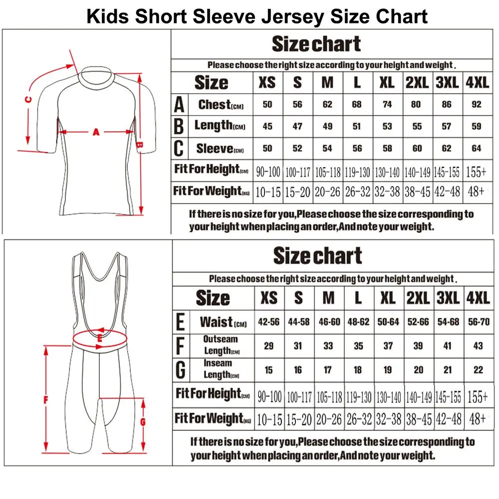Description Picture 2 of item2024 Kids France TDF Cycling Jersey Set Yellow Green Red Polka Dot White Boys Girls Cycling Clothing Children Bike Shirt Pants