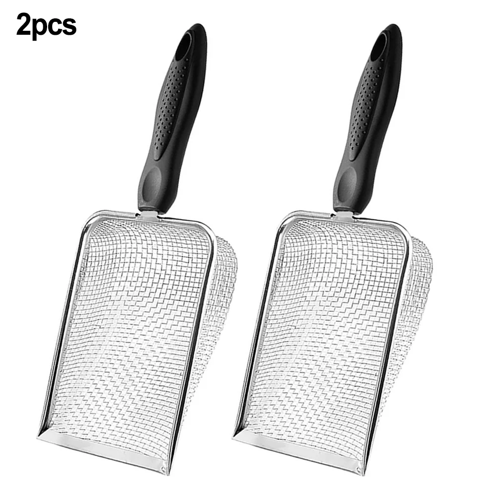 2PCS Multi-Functional Soil Sifter Set Stainless Steel Soil Sieve Ergonomic Lightweight 3.8mm 5mm Eyelet Gardening Tool