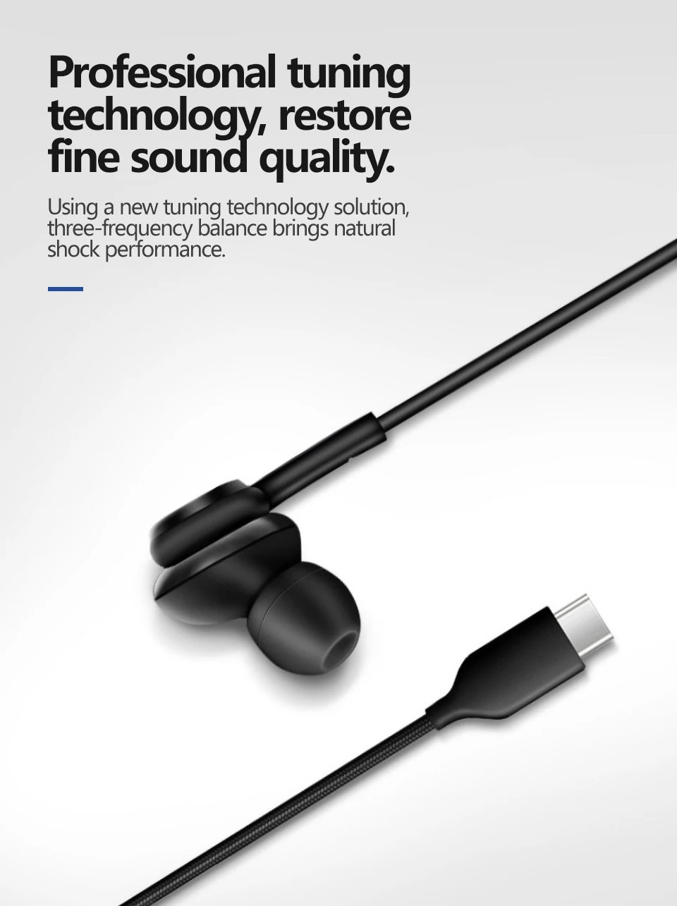 Auricolari Cablati Tipo C per Samsung Galaxy S24 S23 S22 S21 Ultra Plus Fe, Cuffie con Jack da 3,5mm per A54 A34 A53, Accessori per Telefoni - Image 3