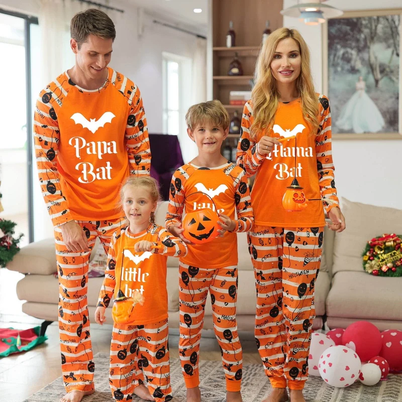 

Mysterious Halloween Home Clothes Sets Warm Pajamas Clothes Long-sleeved Trousers Pumpkin Festival Atmospheric