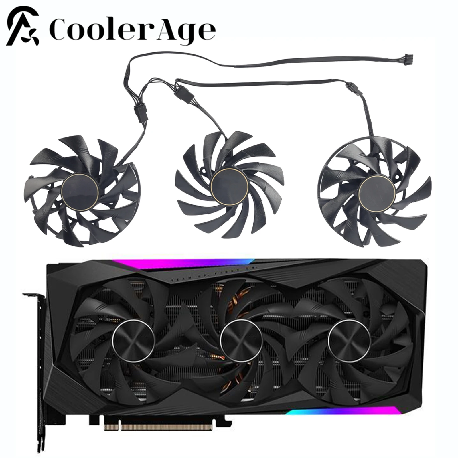Per Gigabyte Aorus Geforce Rtx 3060 Ti 3070 Ventola Della Scheda Video Master 95Mm Muslimyrtx3060Ti Rtx3070 Ventola Di Raffreddamento Della Scheda Gra