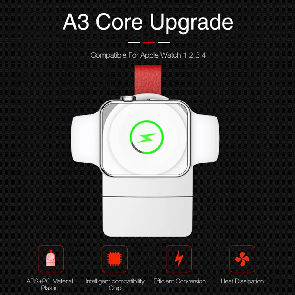 Portable Wireless Charger for Apple Watch Series Ultra 9 8 7 6 5 SE Mini USB 2W Fast Charge Charging Station iWatch Accessories