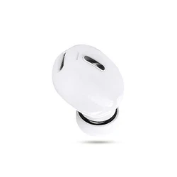 Compact Wireless Sport Earbuds with Mic and Stereo Sound (White)