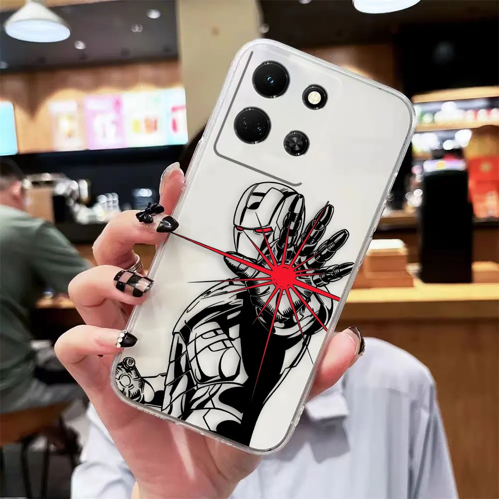 thumbnail image 1 of Clear Phone Case For Infinix NOTE 10 11 12 30 30i SMART 5 6 7 ZERO CAMON 19 20 PRO Case Funda Capa Shell Marvel Lron Man Comics, 1 of 5
