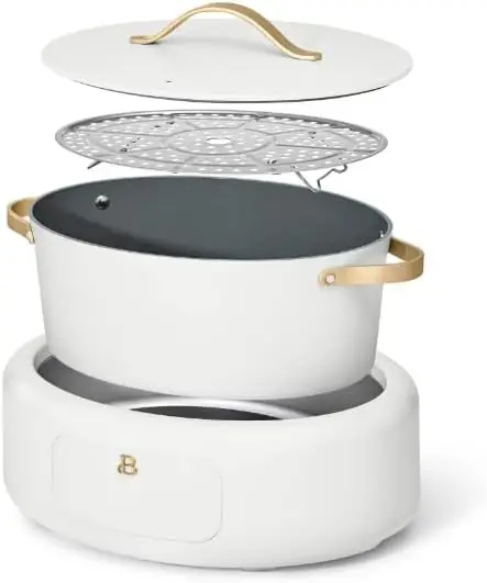 10-in-1 6qt Electric Multi-Cooker by Drew Barrymore 7 Preset Functions, Touch-Activated Digital Display Perfect For He 6