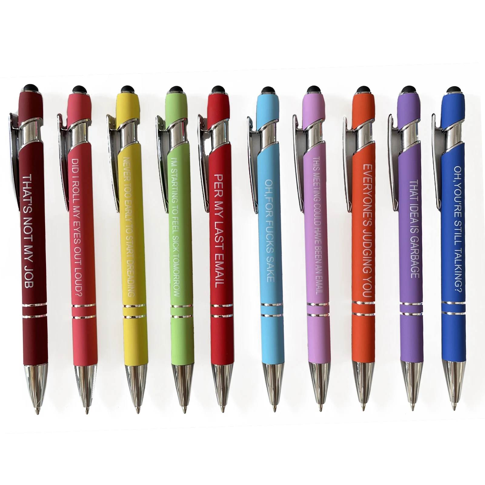 

10PCS Retractable Ballpoint Pen Lightweight Durable Practical Pen for School Stationery or Diary Items FL