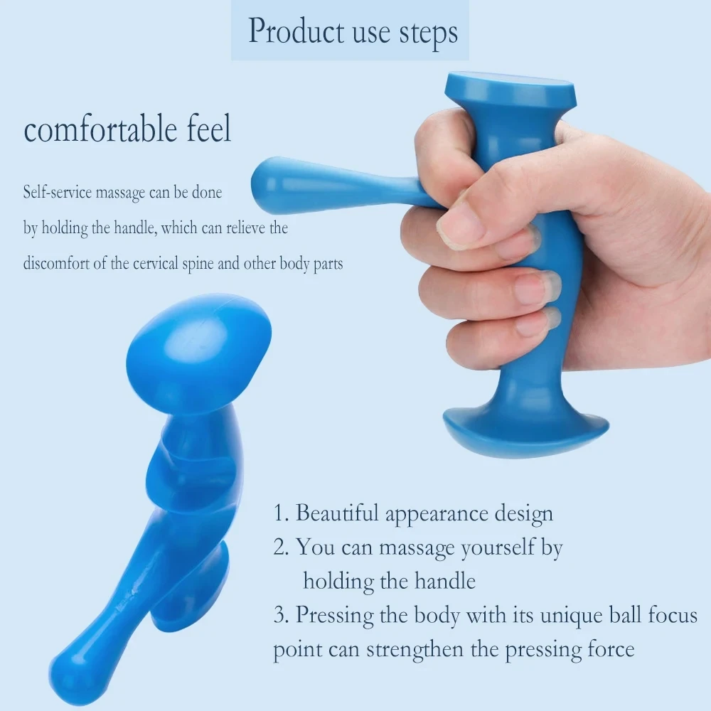 Manual Portable Massager Thumb Finger Pressure Press Trigger Point Full Body Massage Foot Back Tools Deep Relax Relieve Fatigue