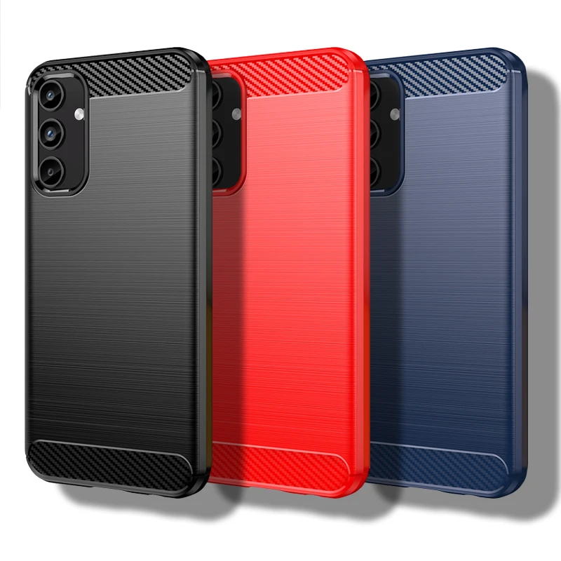 For Samsung Galaxy A15 Case For Samsung A15 4G 5G Cover 6.5 inch Carbon Fiber Shockproof Silicone Bumper For Galaxy A15 4G 5G