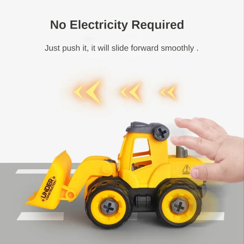 Engineering Vehicle Toys Kids Construction Excavator Tractor Bulldozer Fire Truck Models DIY Screw Game Boys Toys Children Gifts - 4