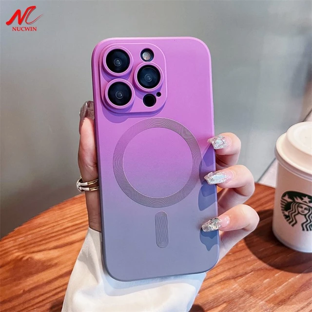 Case Iphone 14 Pro Max Silicone Purple Color - Luxury Color Phone Case  Iphone 14 - Aliexpress