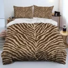 3D Tiger Print Stripe Pattern Beast Comforter Bedding Set,Duvet Cover Bed Set Quilt Cover Pillowcase,King Queen Size Bedding Set 6