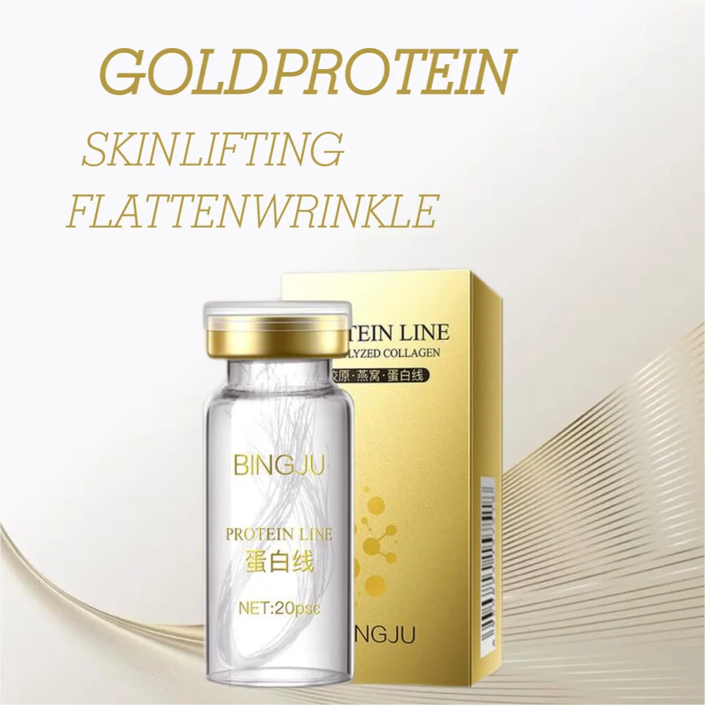 20-100pcs/Bottle Collagen Protein Silk Thread Line Lift Face Lifting Essence Absorbable Pores Remove Anti-aging Facial Serum protein thread lifting kit face lift firming absorbable anti aging facial serum collagen wrinkle remove skin care essence