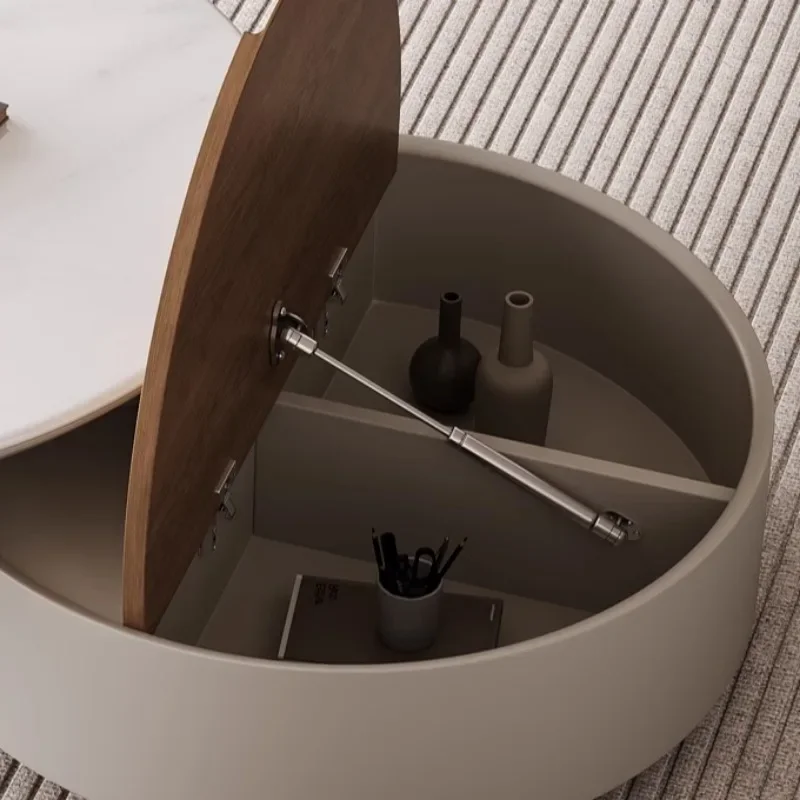 Rotatable Round Coffee Sofa Table Luxury Living Room Sofa Living Room Table Bedroom Desks Designer De Salon Kotatsu