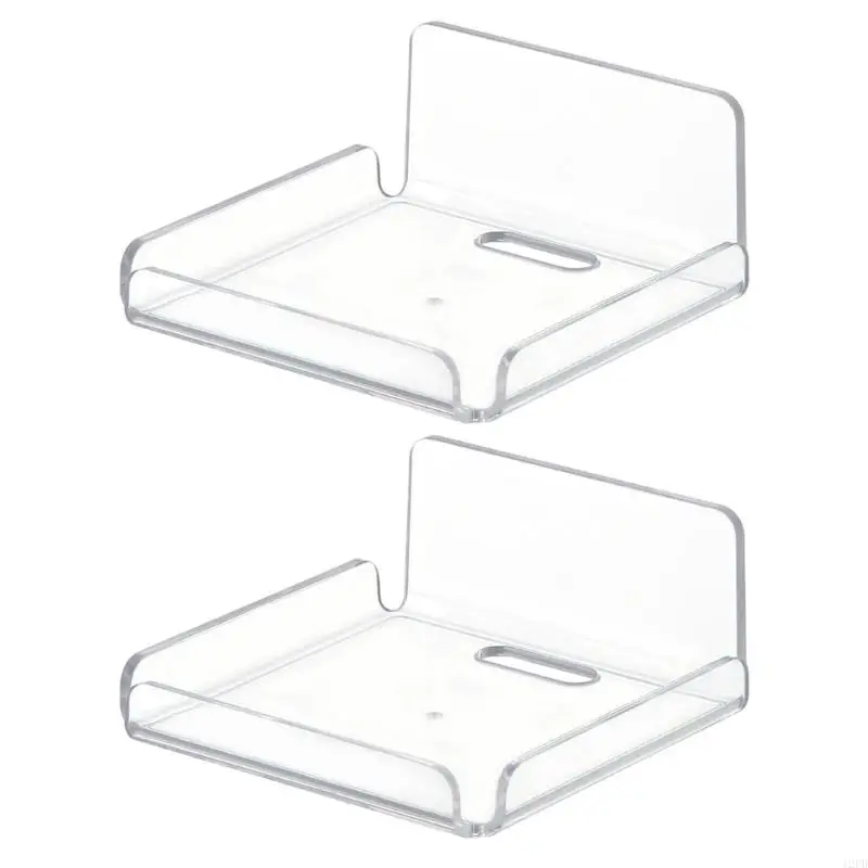 12PD Multifunctional Wall-Mounted Soap Stand Acrylic Camera Support Routers Shelf