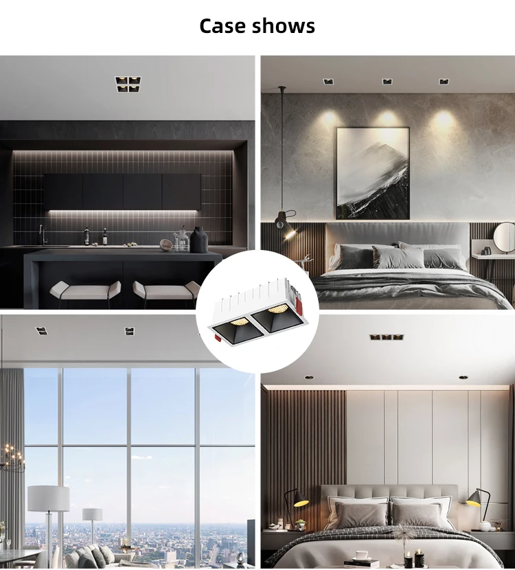 LED Ceiling Recessed Spot Light 9W 15W AC220V 110V Single Double Head Anti-glare Downlight For Home Living Room Bedroom Lighting