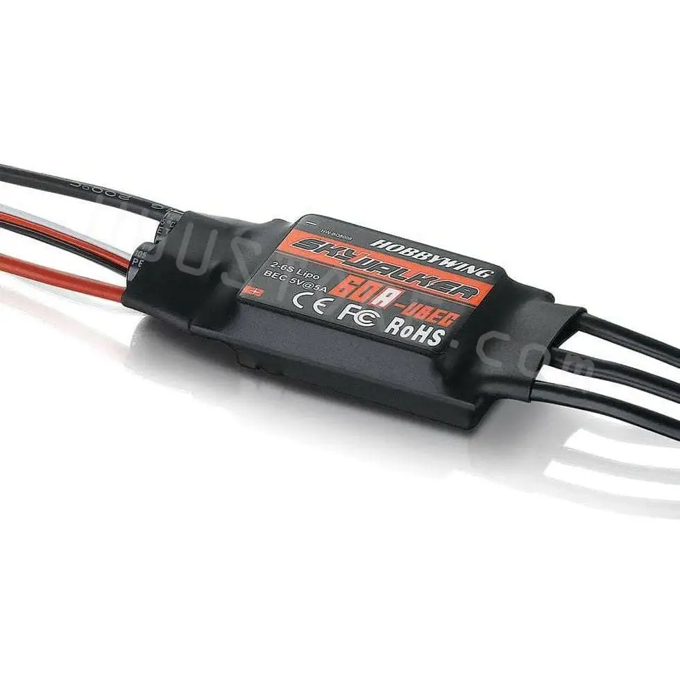 

Hobbywing Skywalker 60A 2-6S Бесщеточный Регулятор скорости ESC с 5 В/5A BEC для радиоуправляемых самолетов, вертолетов