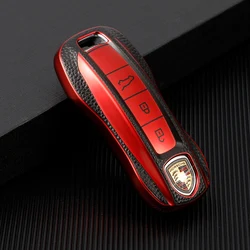 For Porsche Panamera Cayenne 971 911 9YA Boxster TPU Car Remote Smart 3Button Key Case Protecticve Cover Holder Keychain