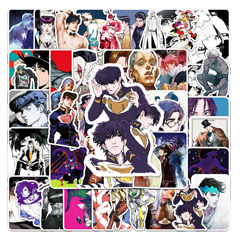 

10/30/50PCS Cartoon Anime JOJO's Bizarre Adventure Graffiti Sticker Bike Skateboard Car Helmet Laptop Computer Wholesale