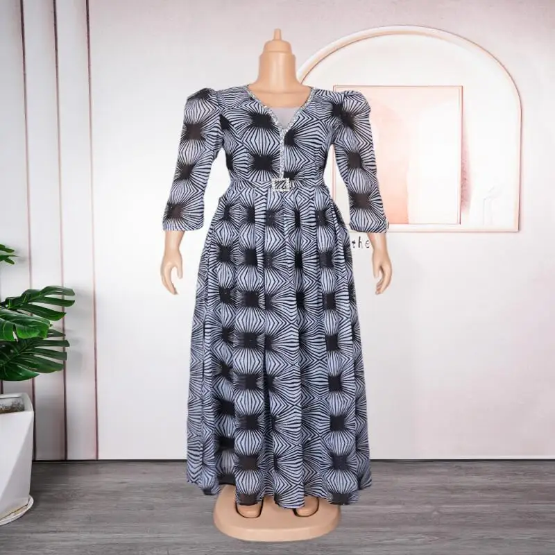 Light Luxury African Women's Fashion Niche Brand Design New High-quality Trend All-over Hot Diamond Bag Dress Dress