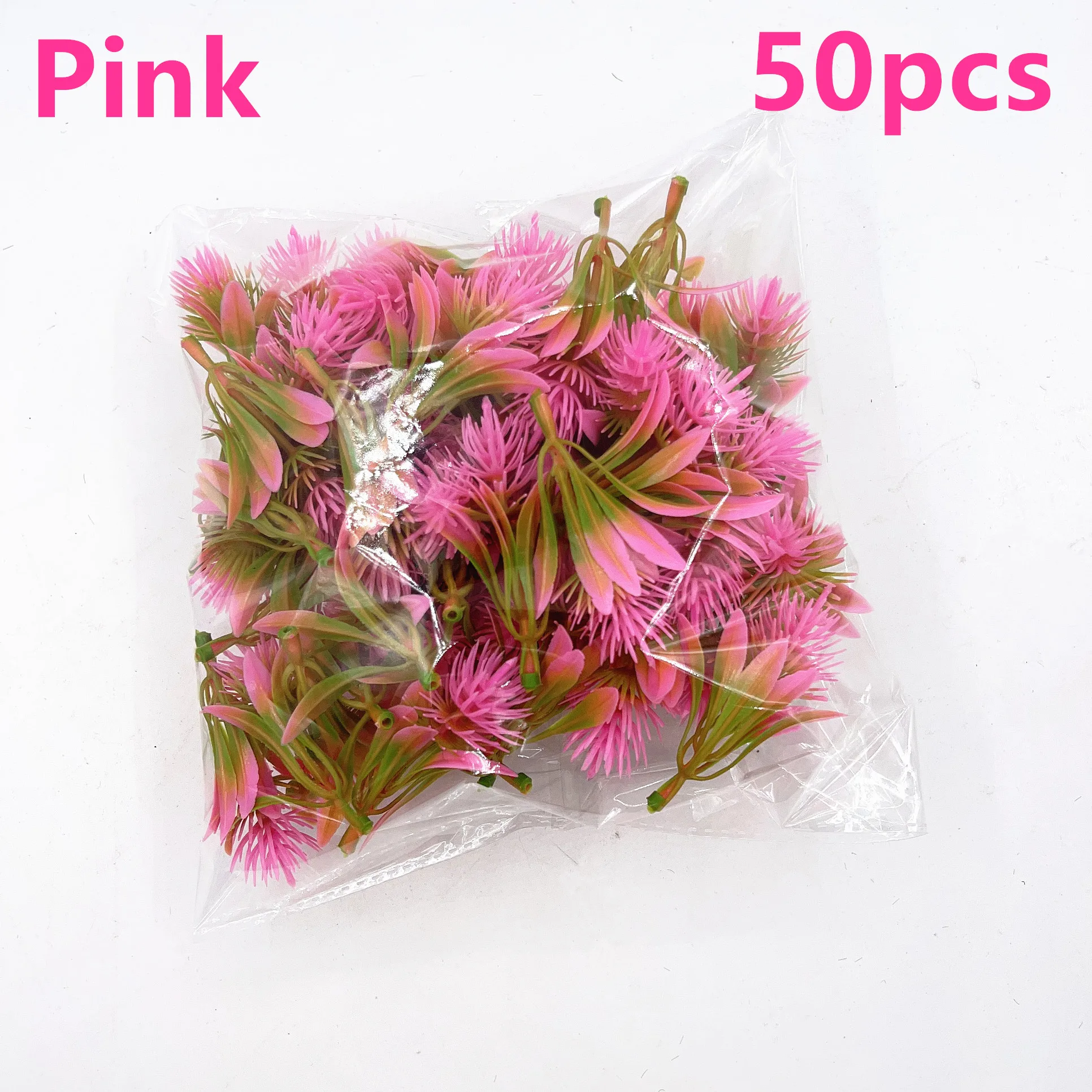 50 stücke 67*55mm künstliche Kunststoff pflanzen Kiefern nadeln DIY handgemachte Kränze Zubehör für Weihnachten Hausgarten Dekoration – Detail 4