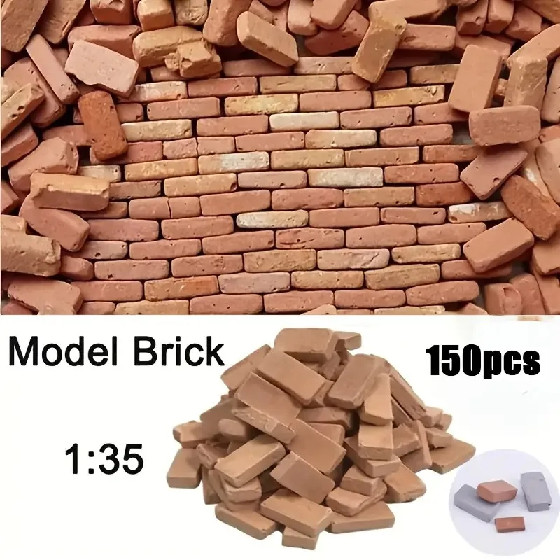 200 Pcs Clay Model Bricks 1:35 Scale Diy 200 Pcs Miniature Clay Bricks ...