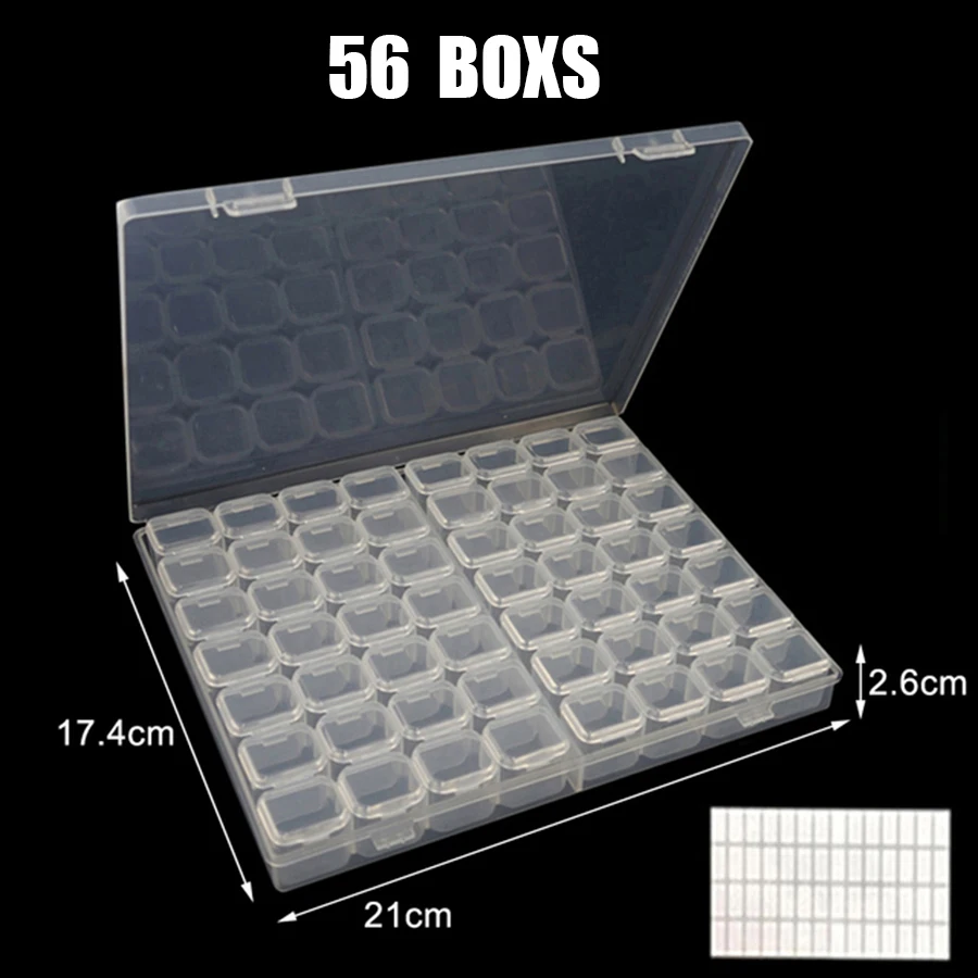 

56 шт., органайзер для алмазной живописи