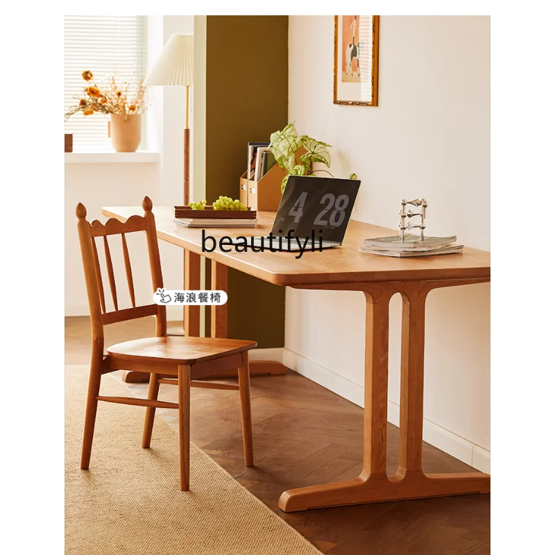 

Большой длинный книжный стол для гостиной, верстак из массива дерева, офисный стол, доска, домашний обеденный стол из черной древесины, мебель, обеденный стол