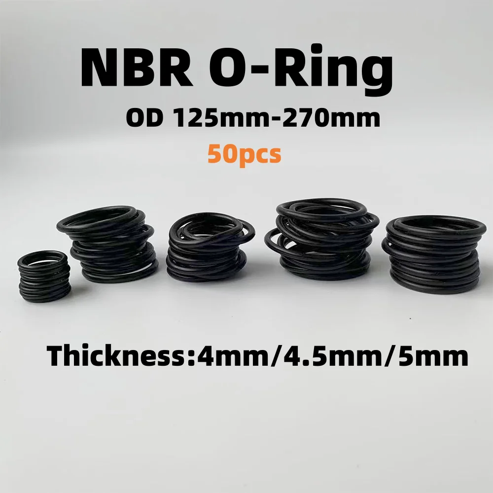 

50 NBR Black O Ring Gasket Rubber Gaskets Seal Ring Nitrile Rubber High Pressure O-Rings NBR Corrosion Oil Resist Sealing Washer