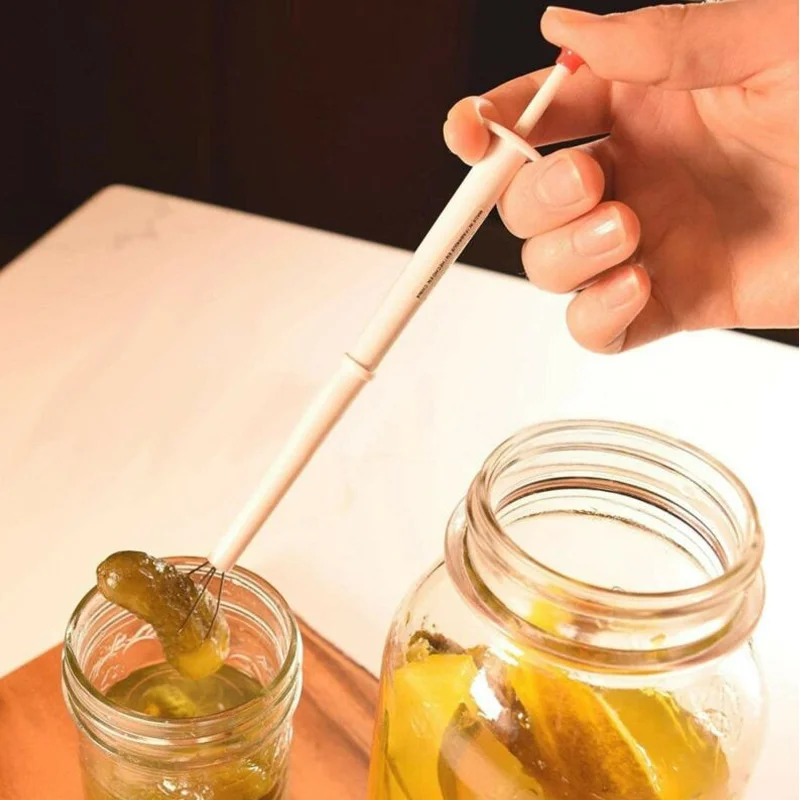 Flexible multi-function pickle chilli picker olive grab food tool accessories kitchen