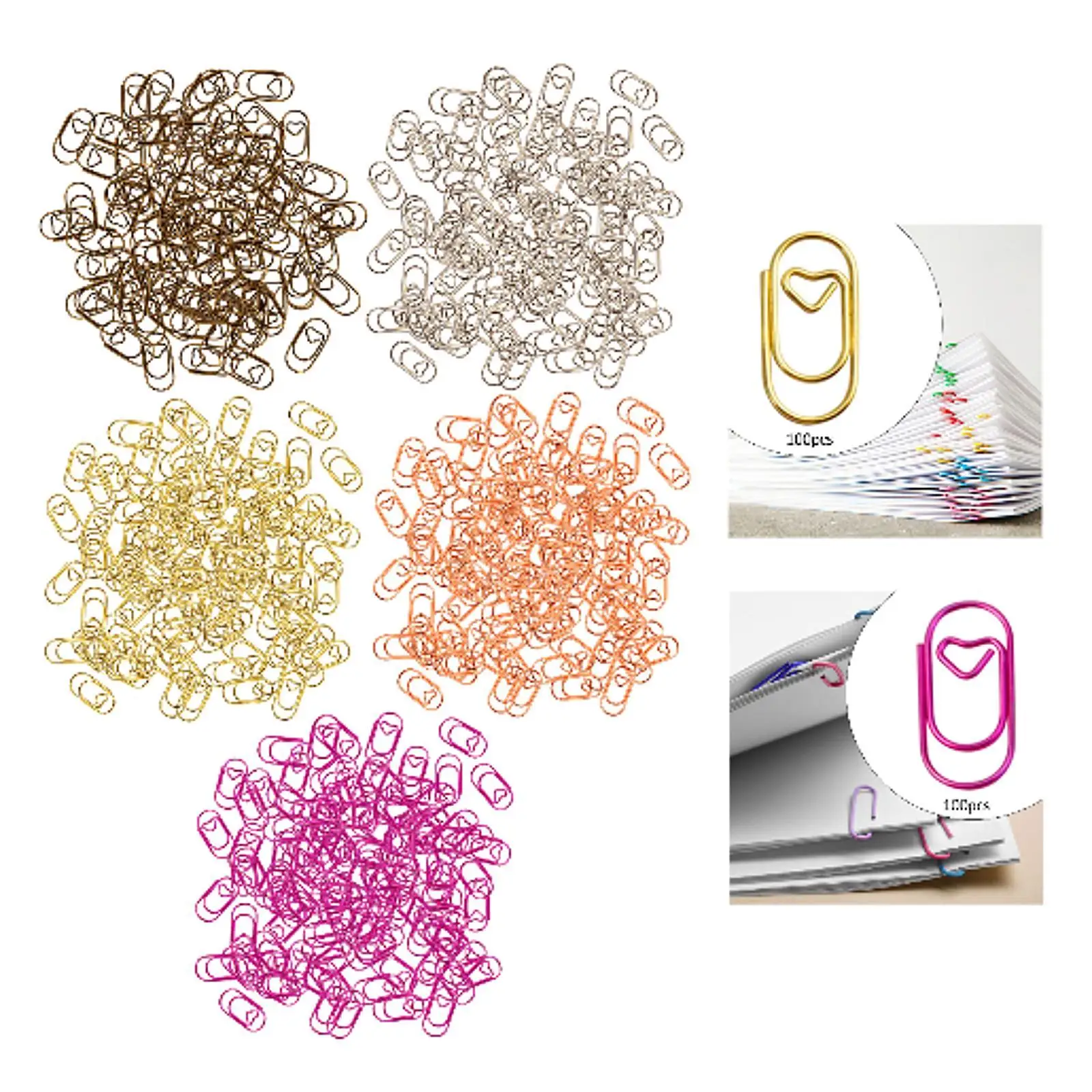 100 Pieces Paper Clips Accessories Portable Metal Multipurpose Office Supplies for Personal Documents School Journal Classroom 100 Pieces Paper Clips Accessories Portable Metal Multipurpose Office Supplies for Personal Documents School Journal Classroom