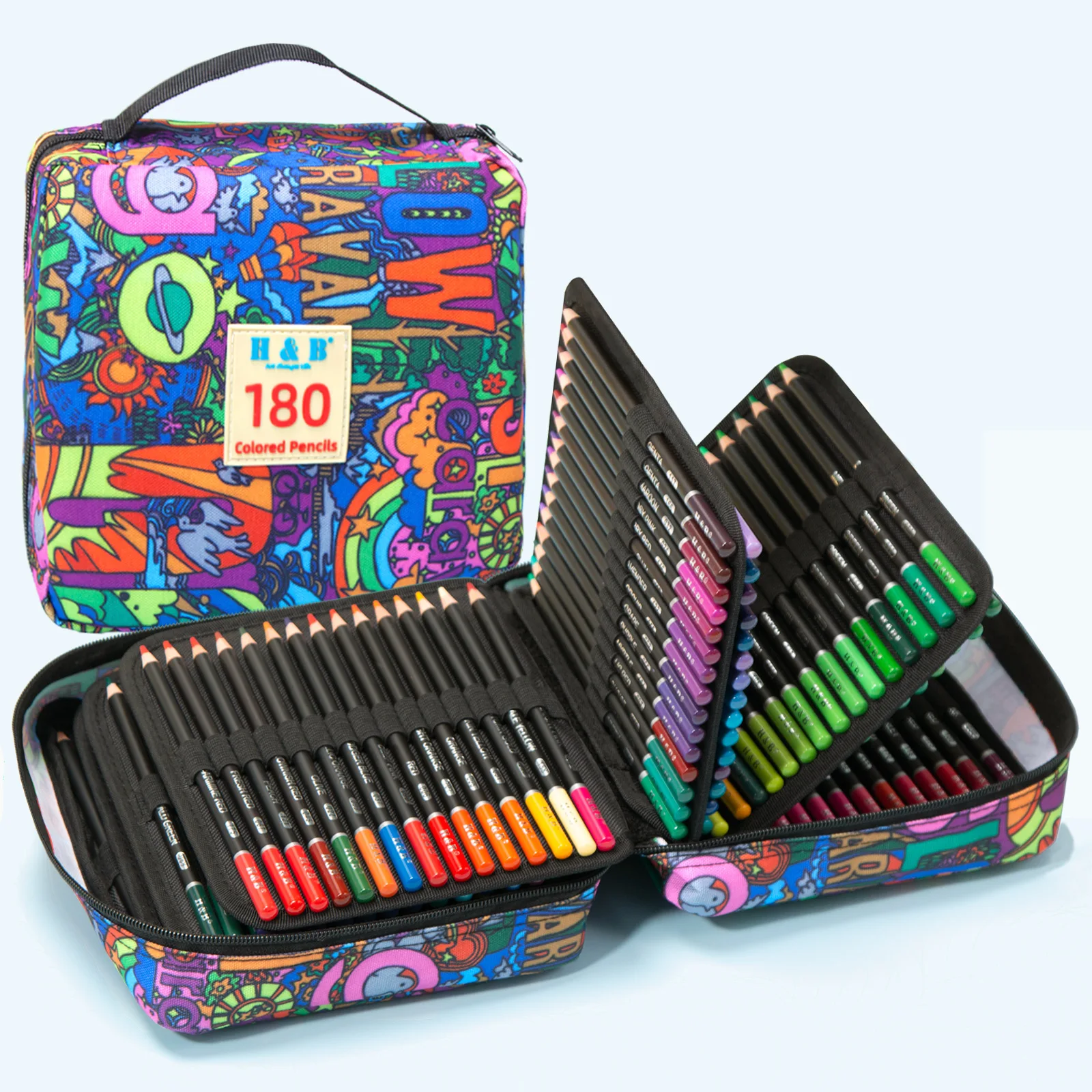 kalour vente chaude professionnel 240 couleur crayon de couleur dans la  boîte en fer blanc de haute qualité pour l'artiste croquis et dessin