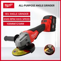 Milwaukee Brushless Angle Grinder 100 /125MM 3 Gears Electric Cordless Polishing Variable Speed Cutting Machine 18V Power Tools 1