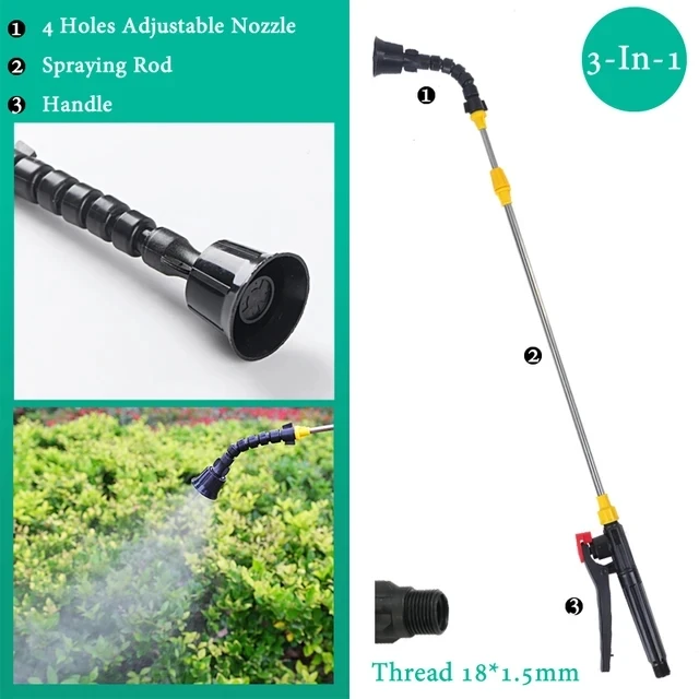 Versatile Retractable Electric Sprayer with Nozzle and Handle