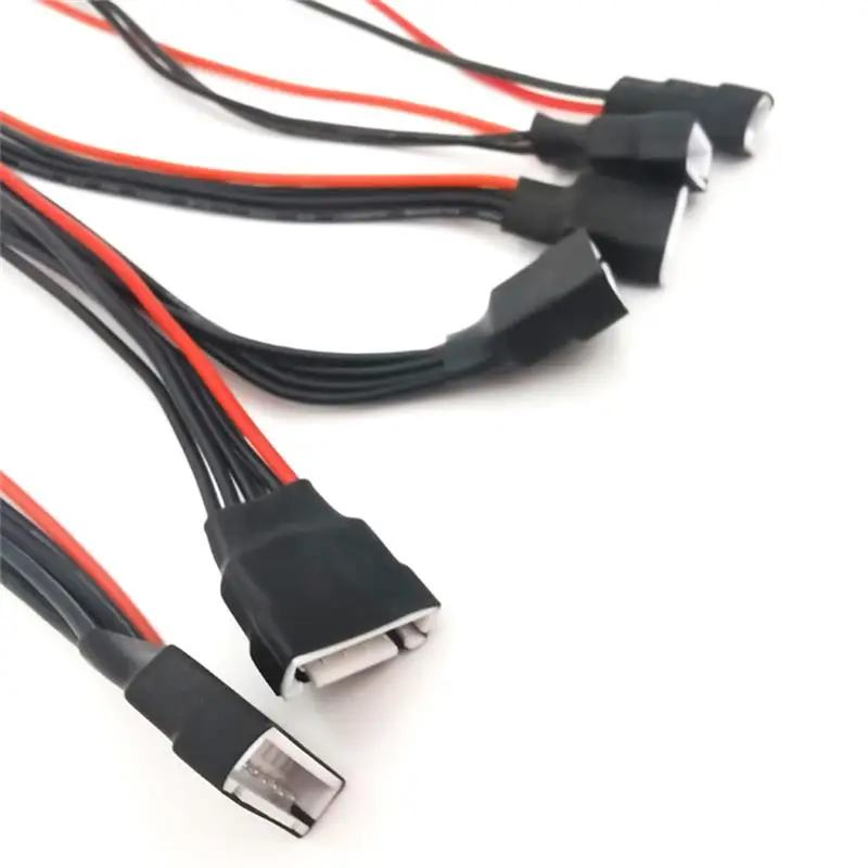 Détail des broches du connecteur d'équilibre Lipo 2S à 6S sur le câble d'extension JST-XH 20cm
